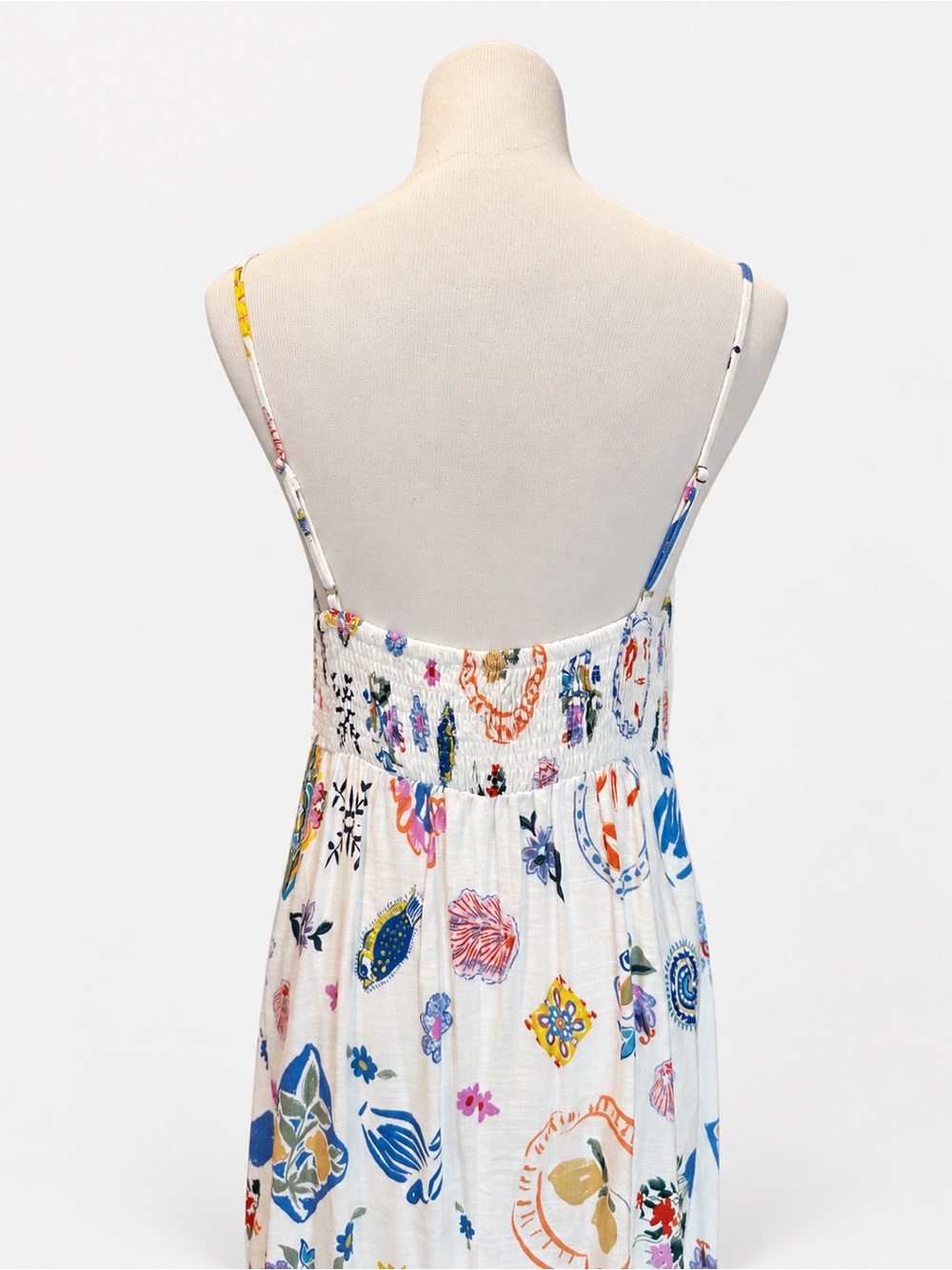 Label of Love Mediterranean Market Linen Blend Maxi Dress La Dolce Vita XL NWT - Picture 5 of 13